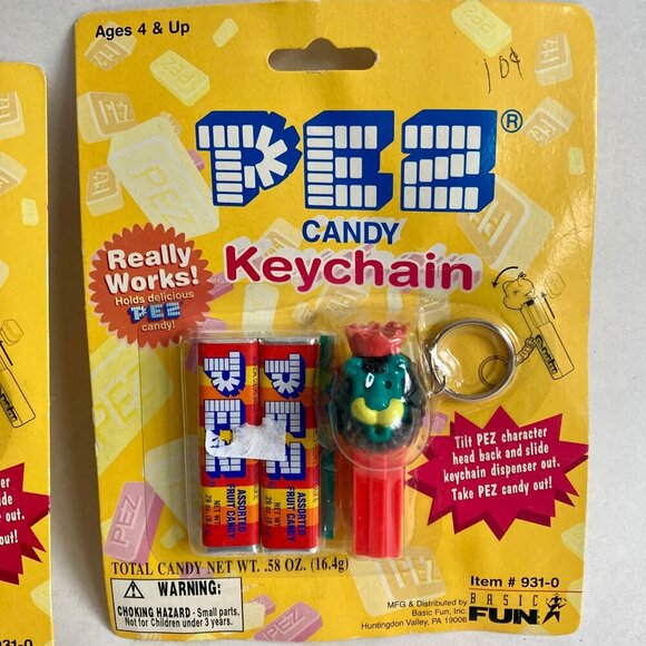 Lot 2 Pez Candy Keychains NEW On Cards Horse & Lion Dispensers - Picture 3 of 5
